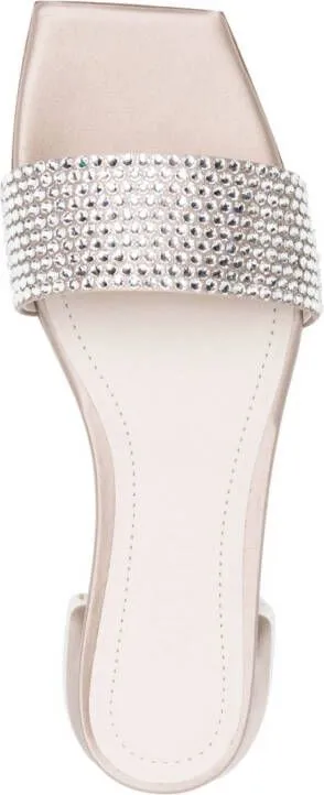 3juin rhinestone-embellished open-toe sandals Neutrals