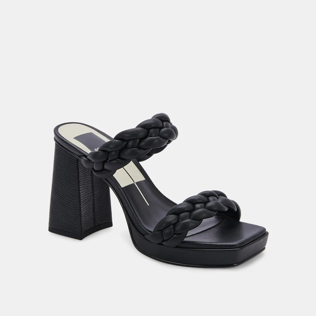 ASHBY Wide Platform Heels Black Stella | Black Heeled Sandals– Dolce Vita 6896309207106