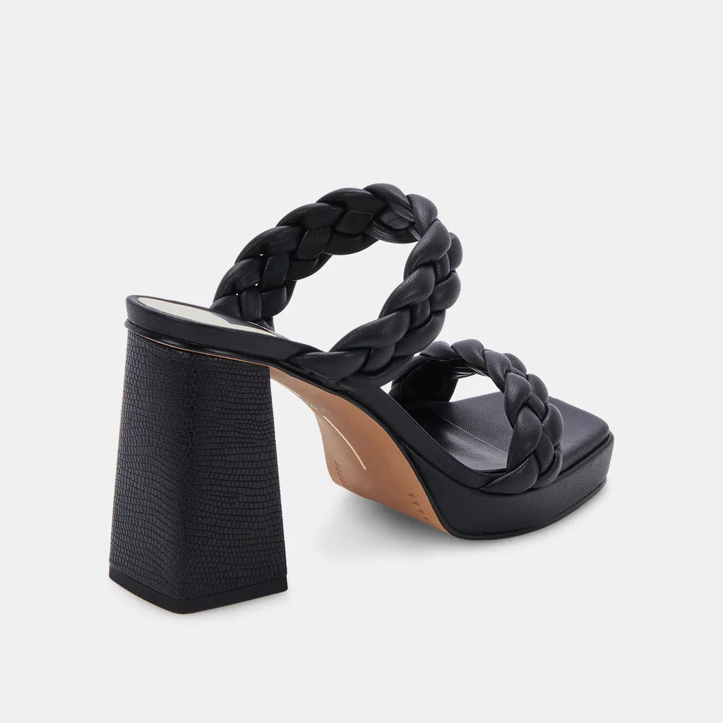 ASHBY Wide Platform Heels Black Stella | Black Heeled Sandals– Dolce Vita 6896309207106