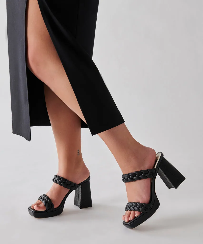 ASHBY Wide Platform Heels Black Stella | Black Heeled Sandals– Dolce Vita 6896309207106