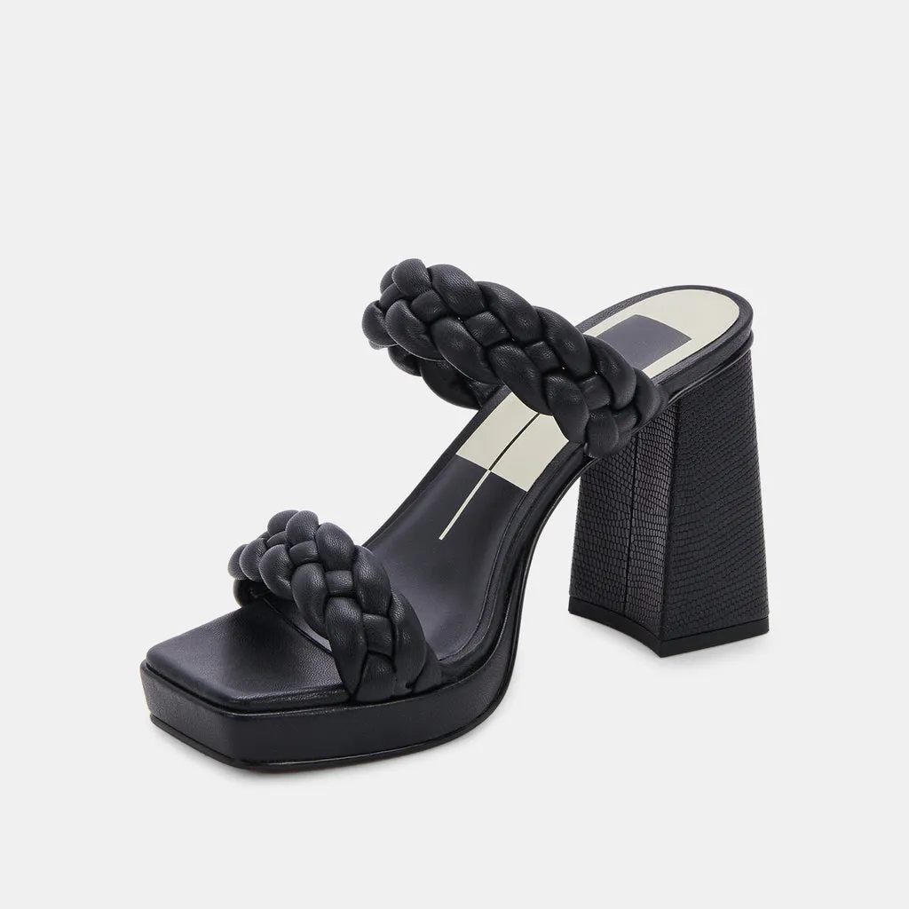 ASHBY Wide Platform Heels Black Stella | Black Heeled Sandals– Dolce Vita 6896309207106