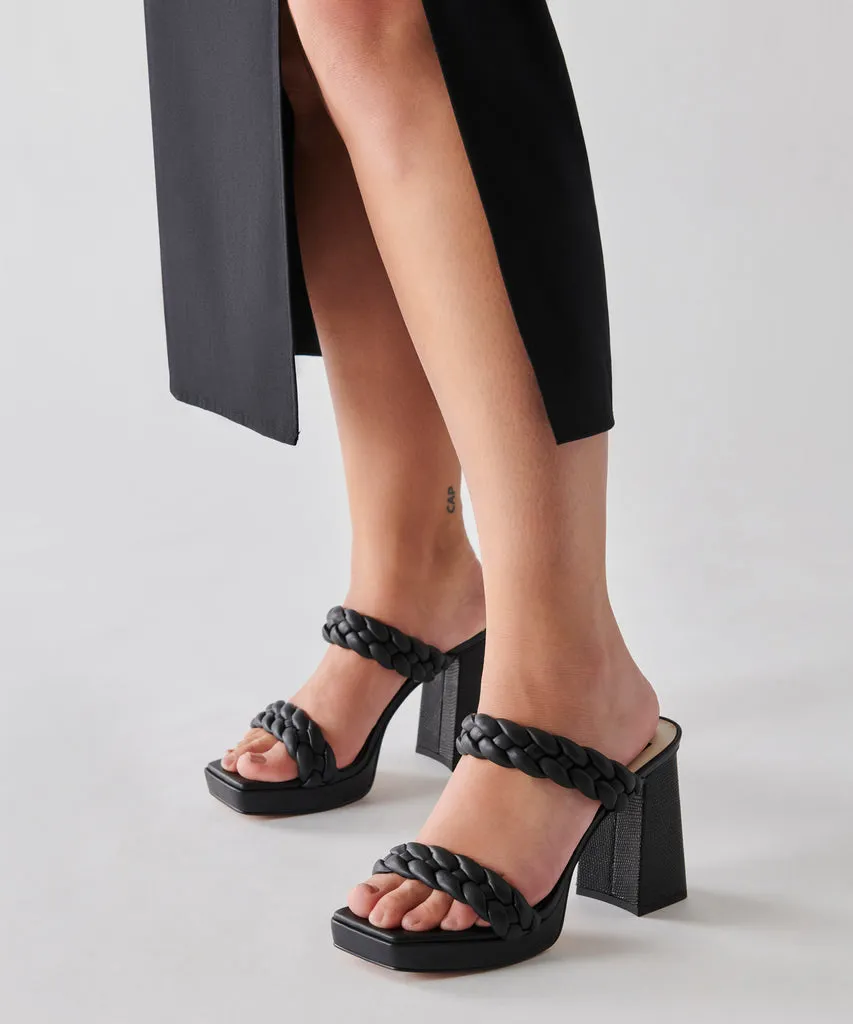 ASHBY Wide Platform Heels Black Stella | Black Heeled Sandals– Dolce Vita 6896309207106