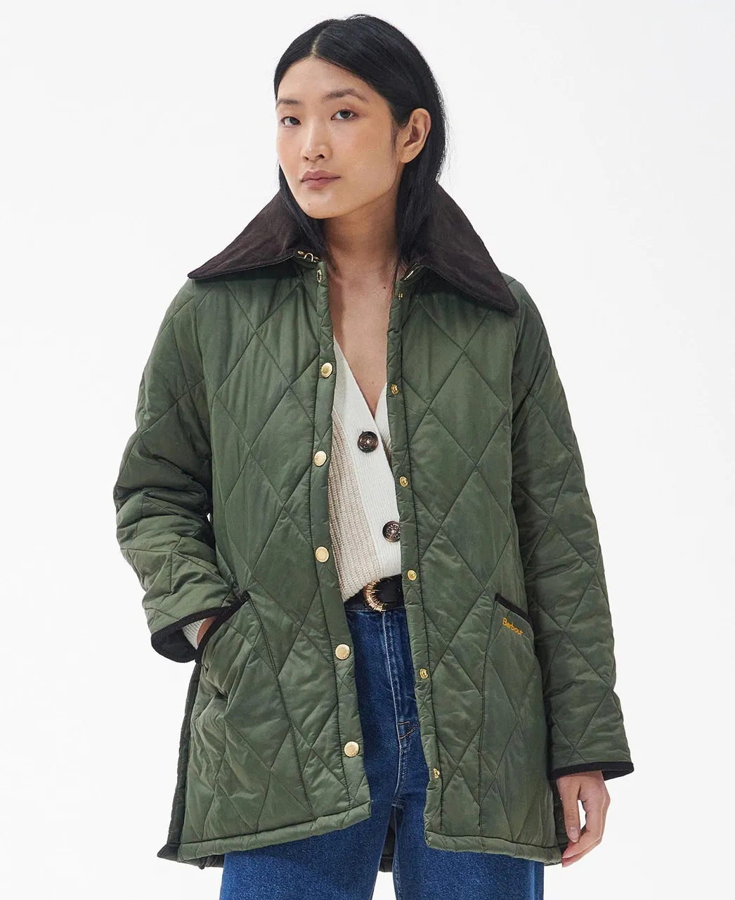 Barbour Modern Liddesdale Quilted Coat- Olive