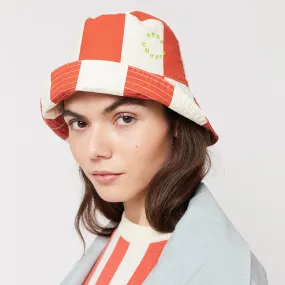 Bobo Choses Unisex Striped Fisherman Hat Red