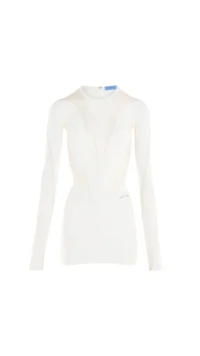 Body Shaping Illusion Dress - White