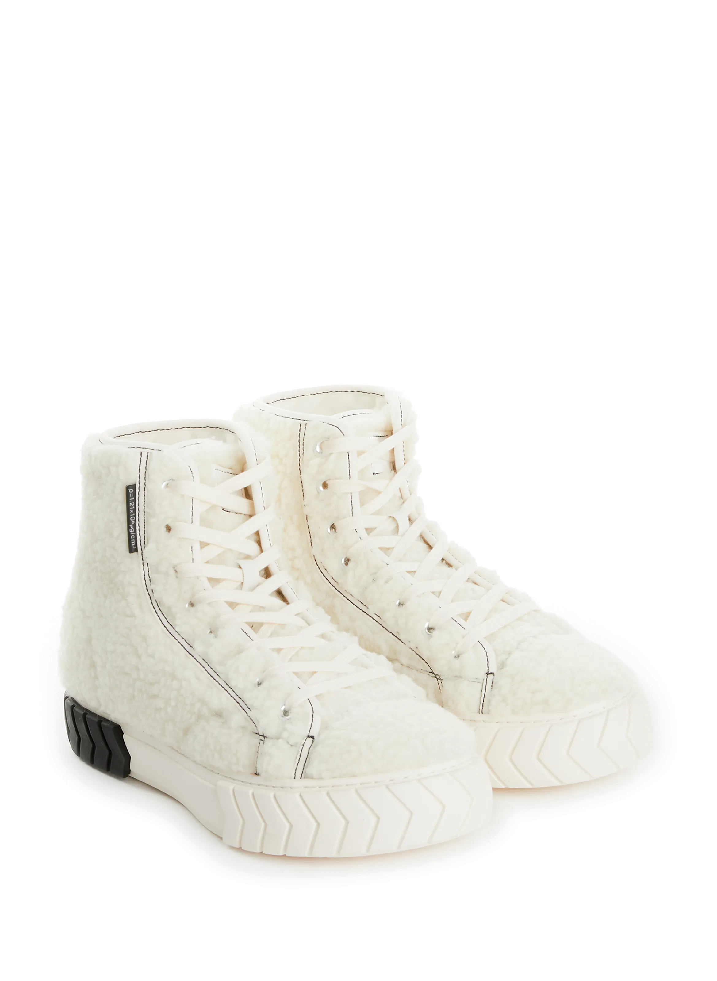 Both paris  Tyres shearling-effect sneakers  - White