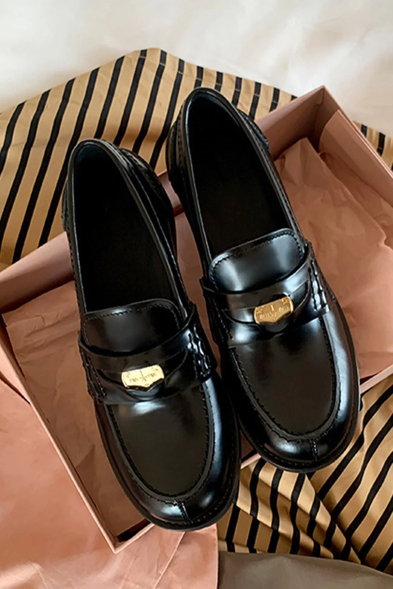 Buckle Platform Loafers