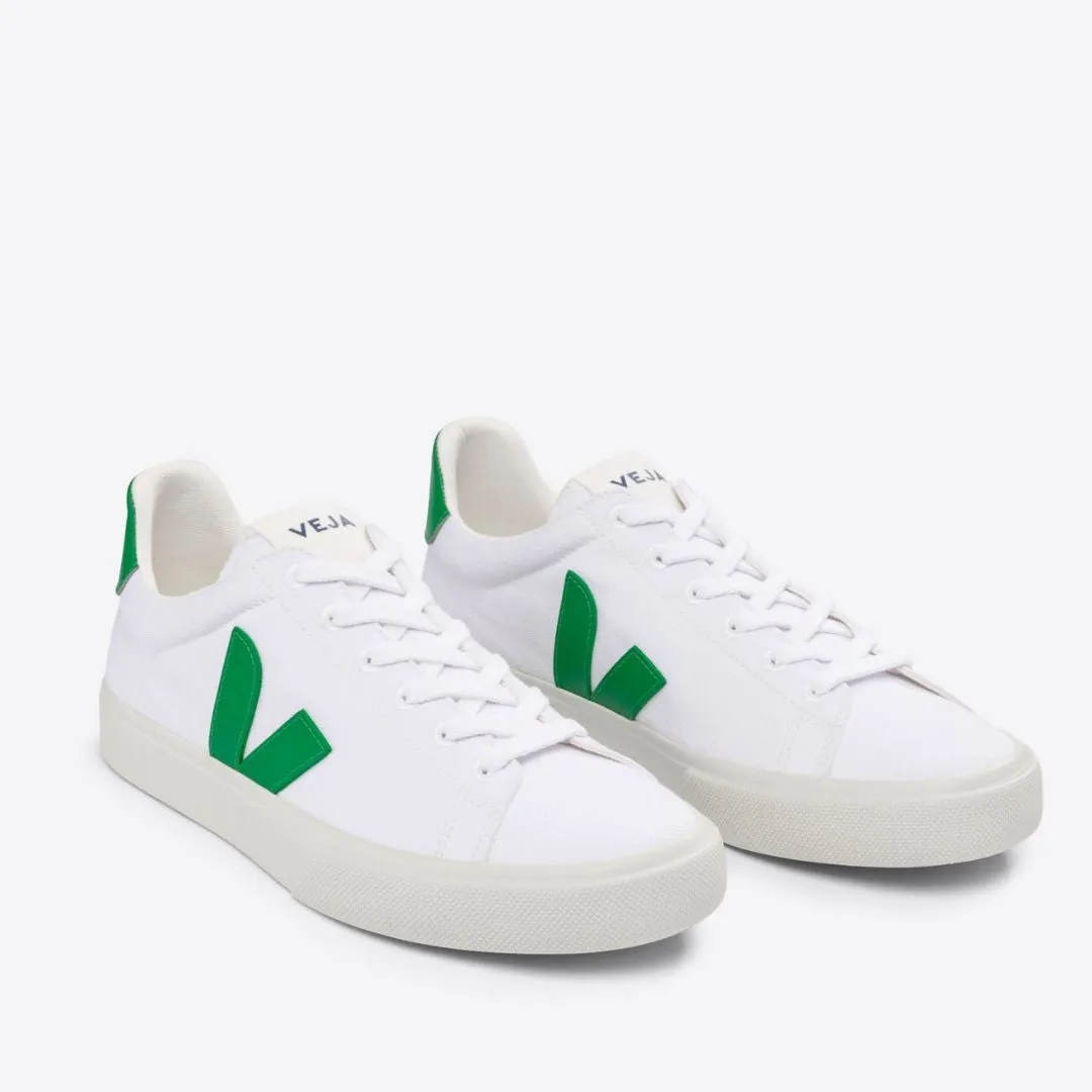 Campo Canvas Sneaker (White + Emeraude)