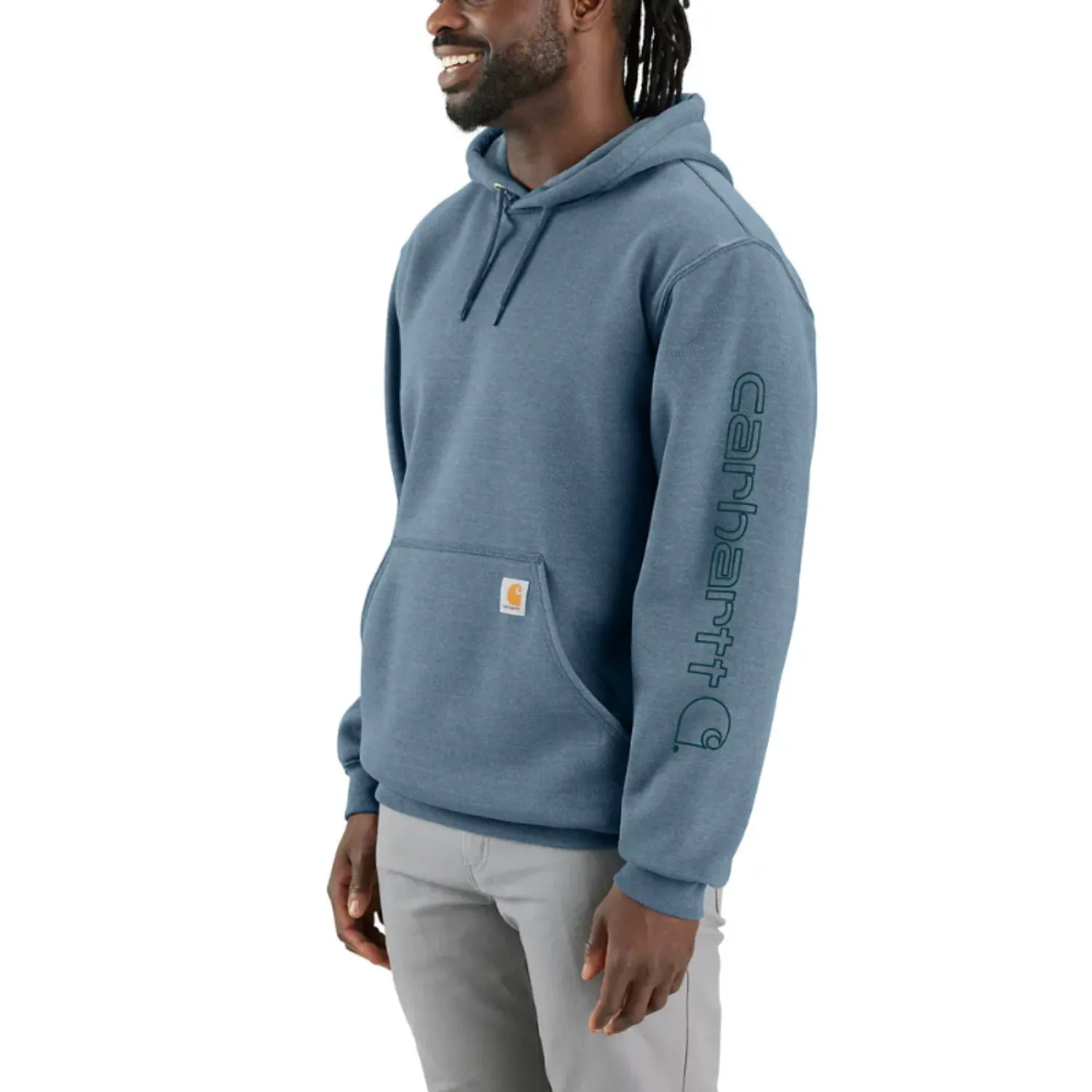 Carhartt Men's Signature Logo Hooded Pullover Sweatshirt