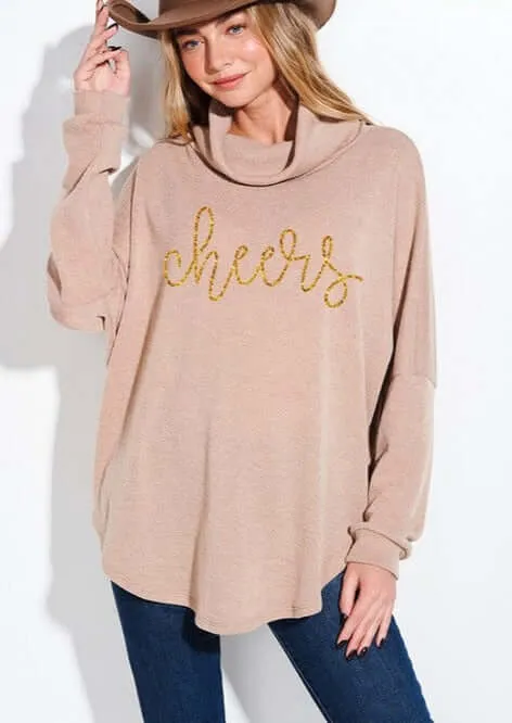 Cheers Glitter Top - Clearance Final Sale