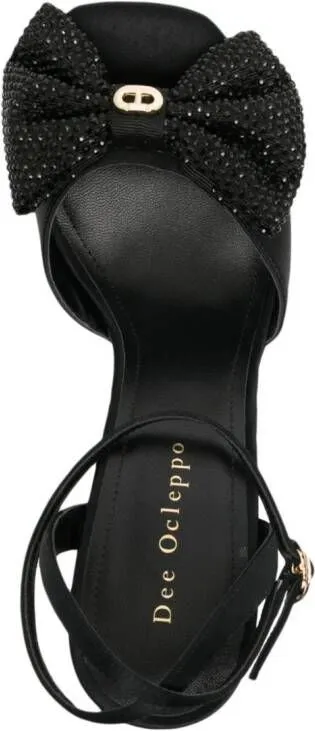 Dee Ocleppo Maui 120mm platform satin sandals Black