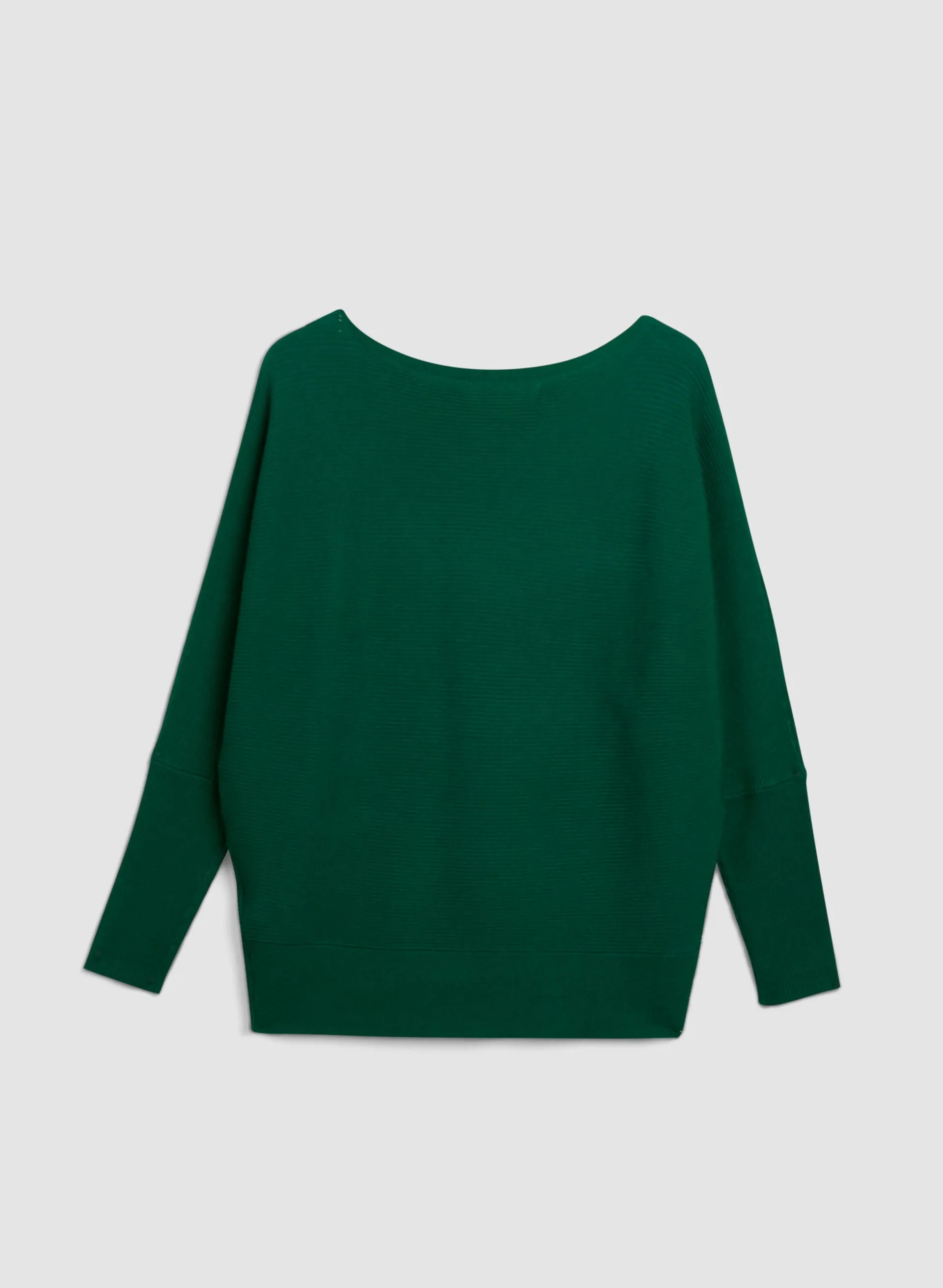 Dolman Sleeve Rib Knit Sweater