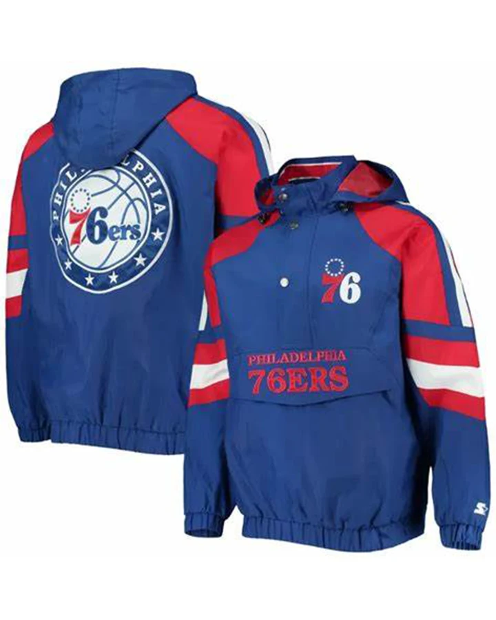 Everett Philadelphia 76ers Pullover Jacket - William Jacket