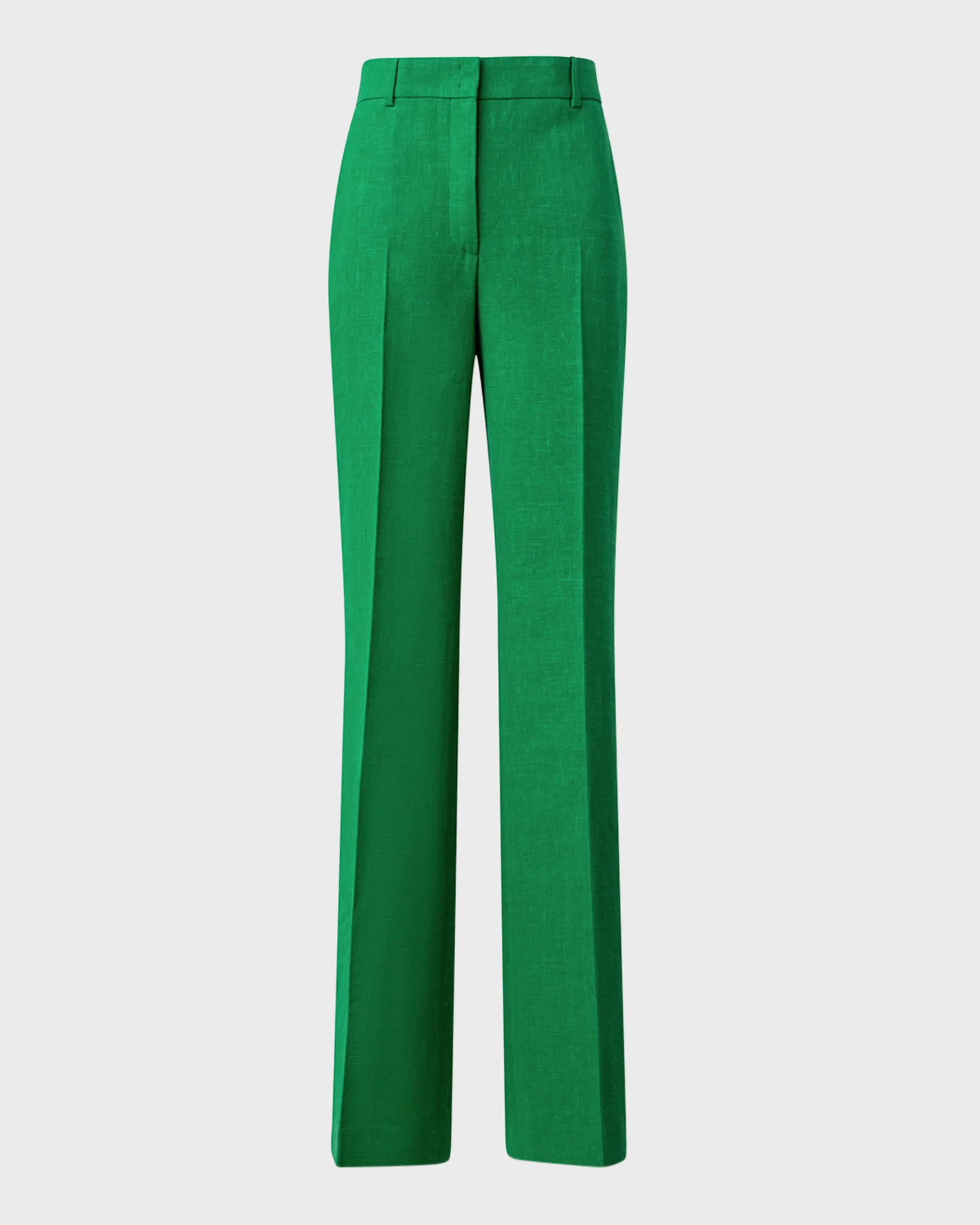 Florine Mid-Rise Wide-Leg Linen-Wool Double Face Pants