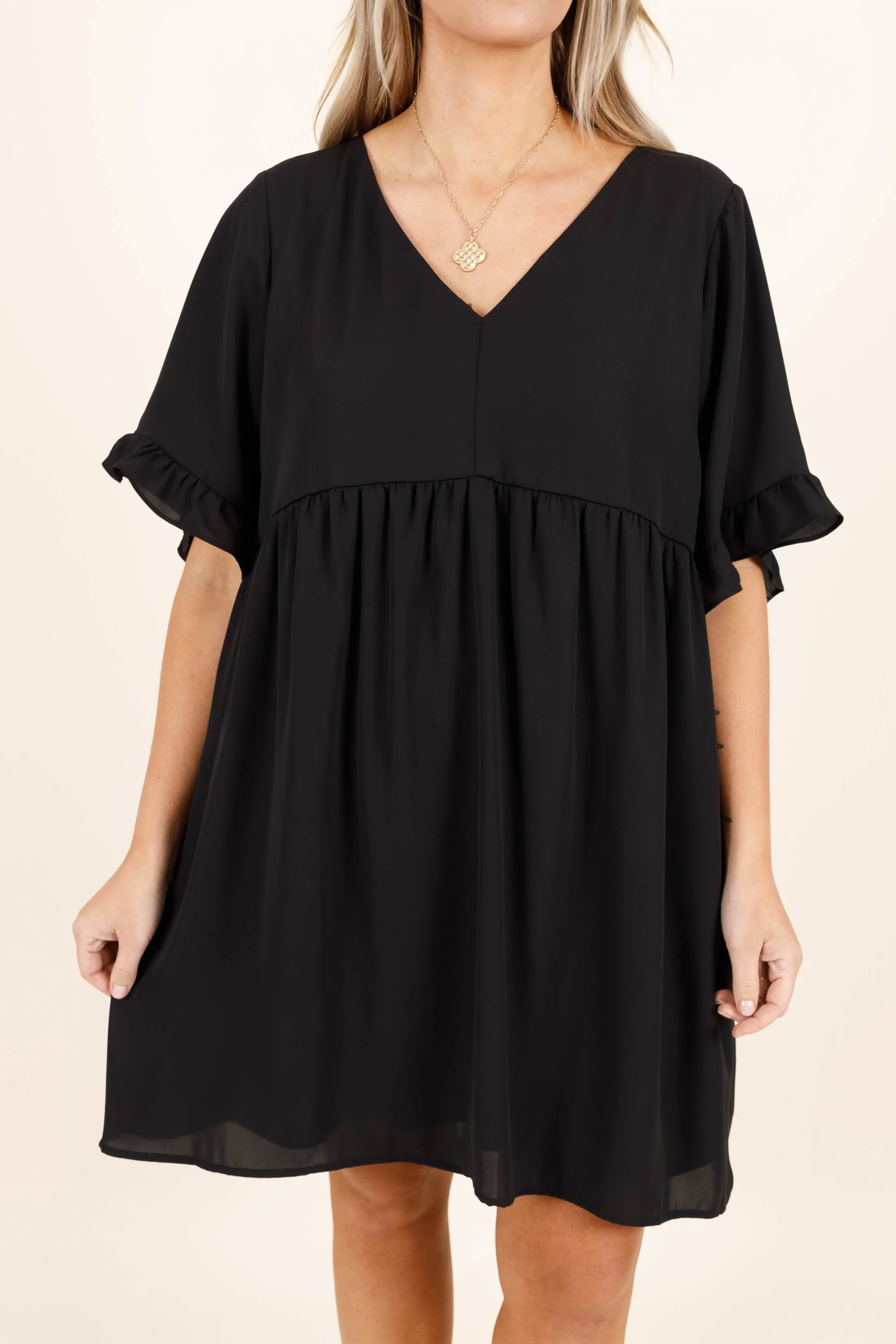 Flow My Own Way Dress, Black