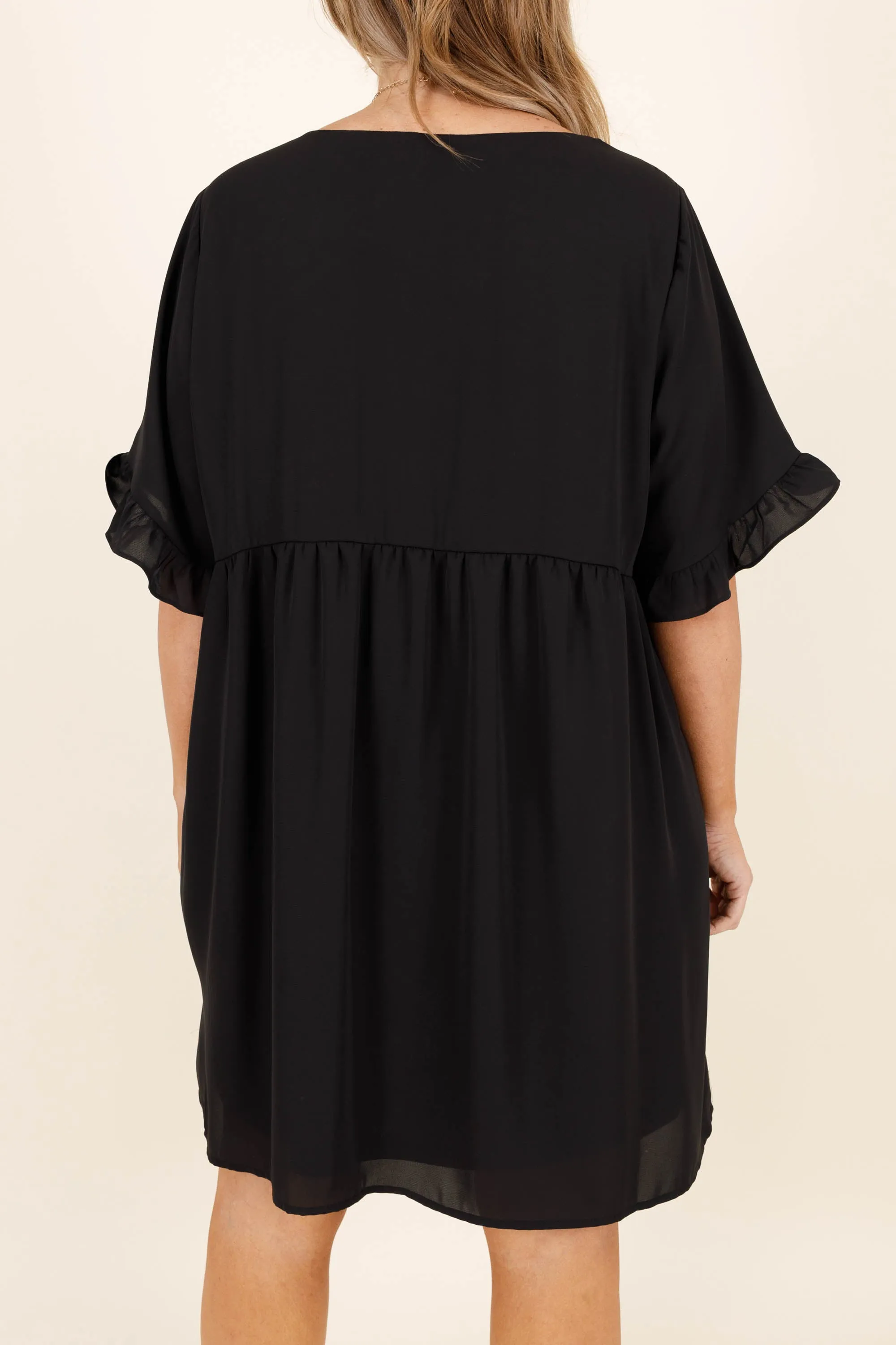 Flow My Own Way Dress, Black