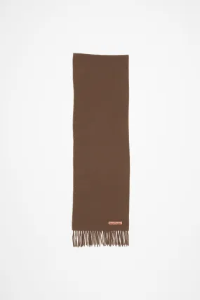 Fringe wool scarf - skinny