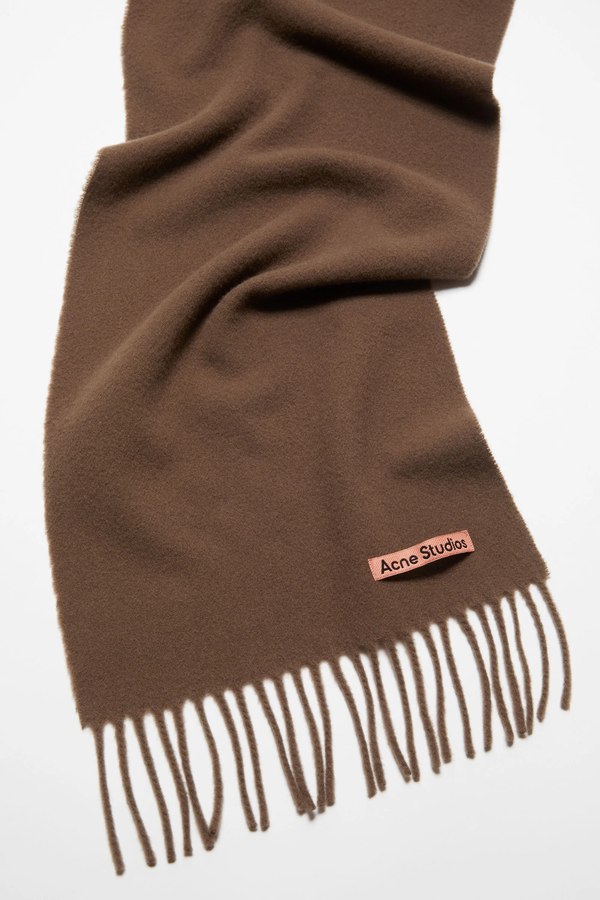 Fringe wool scarf - skinny