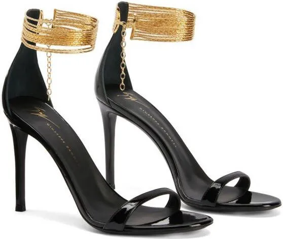 Giuseppe Zanotti Kay 105mm leather sandals Black