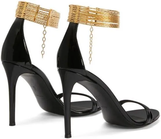 Giuseppe Zanotti Kay 105mm leather sandals Black