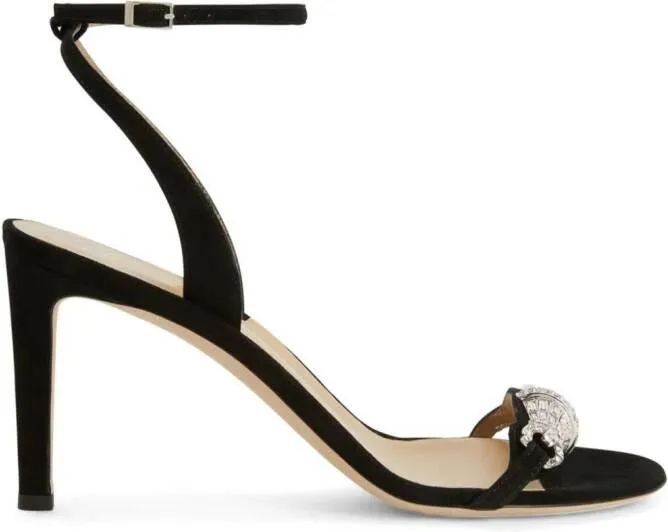 Giuseppe Zanotti Thais crystal-embellished suede sandals Black