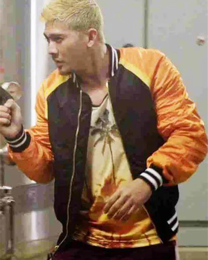 Iko Uwais Stuber Satin Varsity Jacket - William Jacket