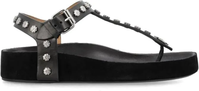 ISABEL MARANT Enore studded leather sandals Black