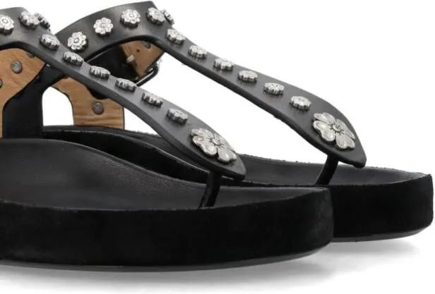 ISABEL MARANT Enore studded leather sandals Black