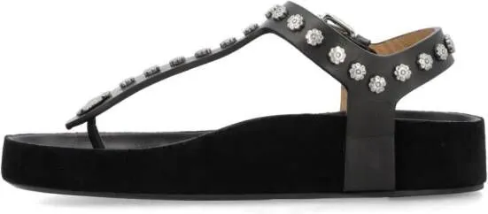 ISABEL MARANT Enore studded leather sandals Black