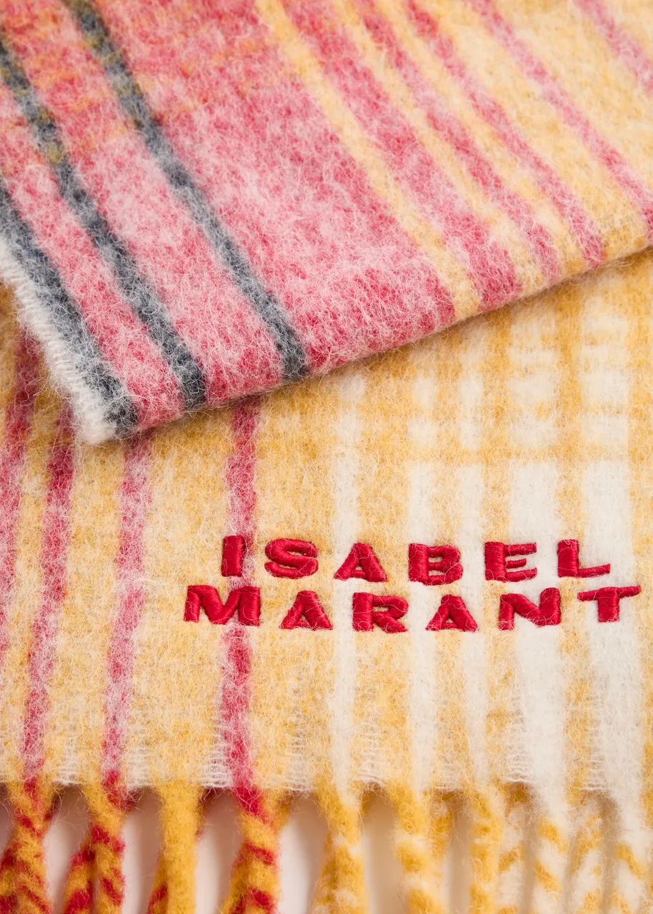 ISABEL MARANT Firny checked alpaca-blend scarf  
                         
                     
                