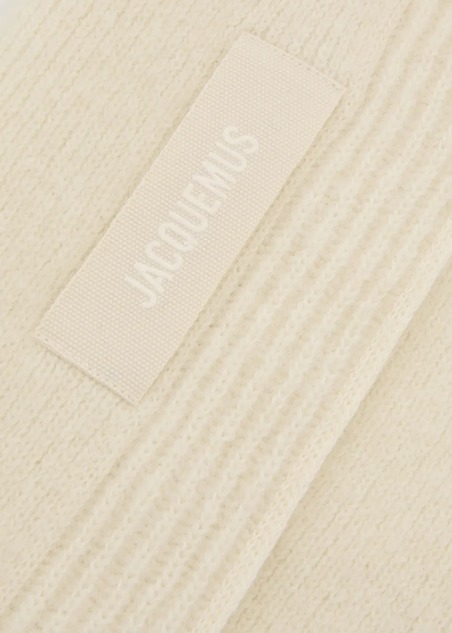 JACQUEMUS Le Chale Gros Grain alpaca-blend scarf  
                         
                     
                