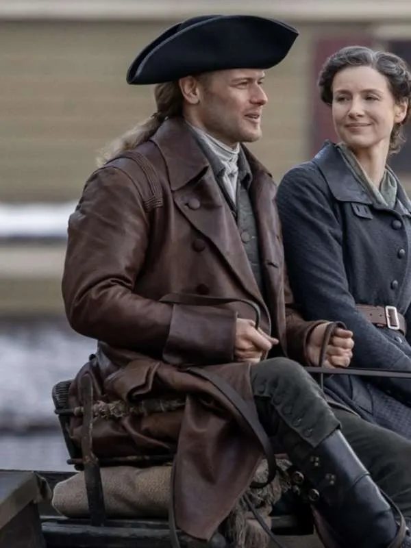 Jamie Fraser Outlander Brown Leather Coat