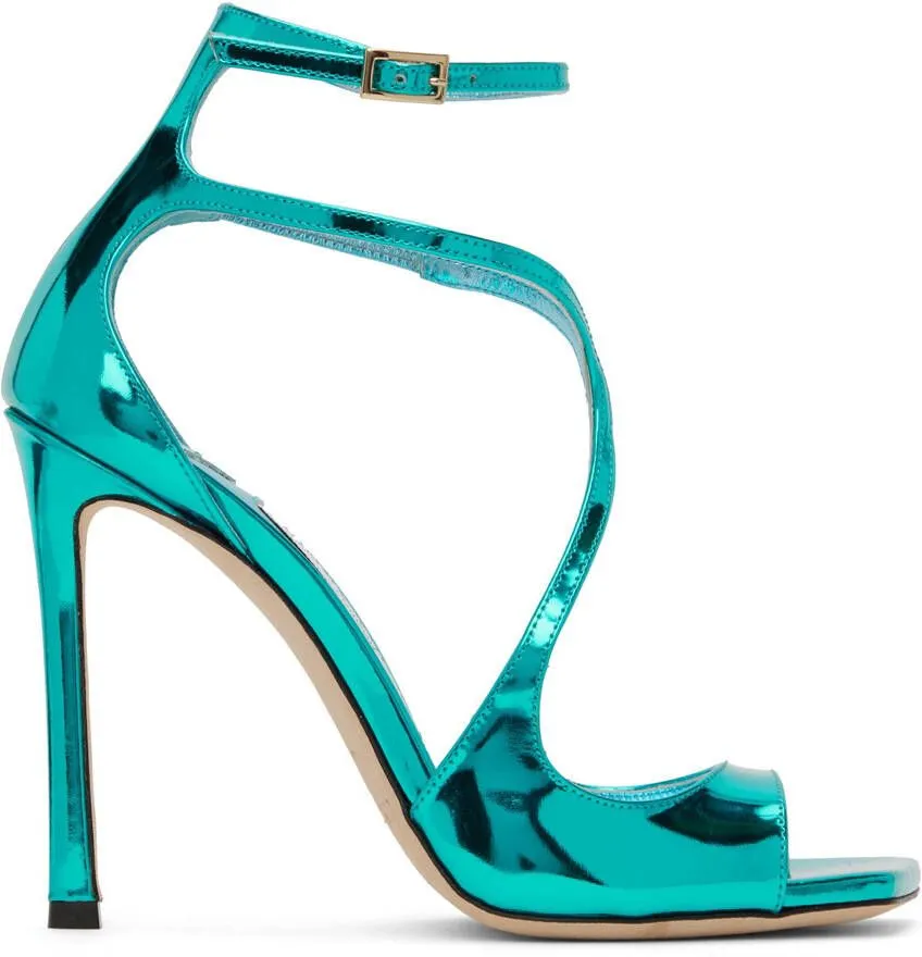 Jimmy Choo Blue Azia 110 Heeled Sandals