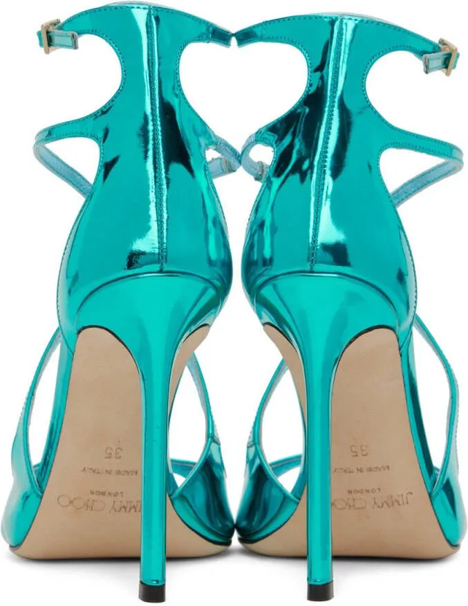 Jimmy Choo Blue Azia 110 Heeled Sandals