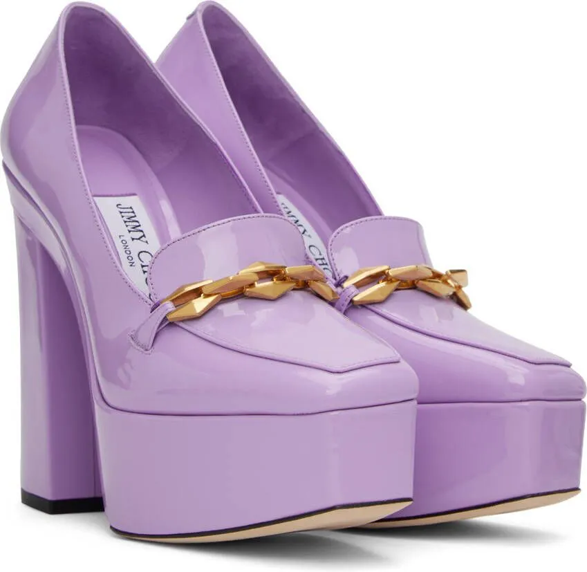 Jimmy Choo Purple Diamond Tilda 140 Heels