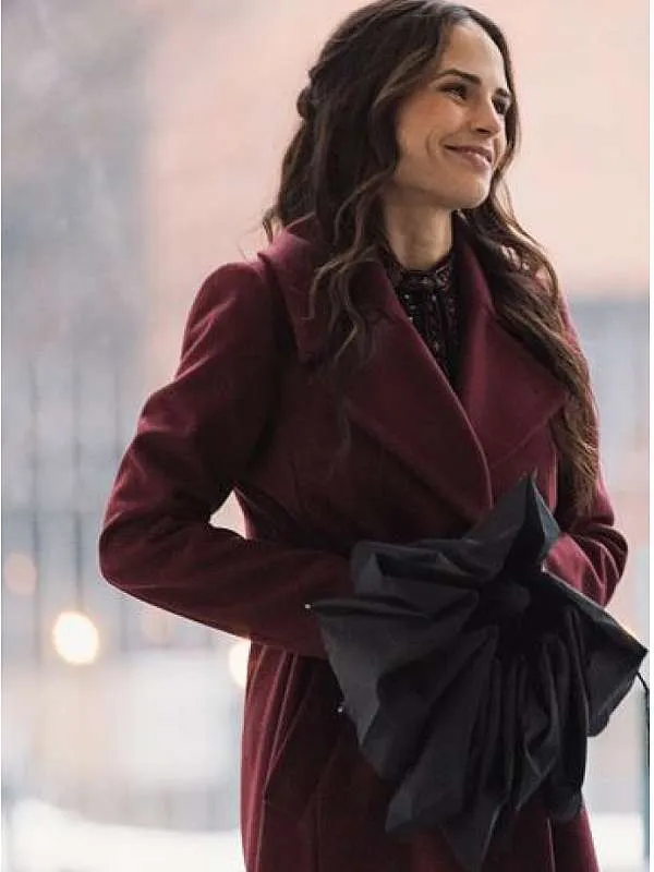 Jordana Brewster Simulant 2023 Maroon Coat