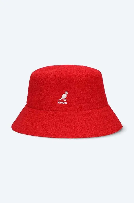 Kangol hat Bermuda Bucket red color