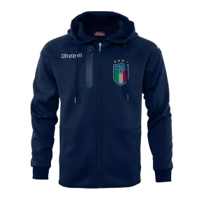 Kappa Italia FIGC Soft Shell Hooded Jacket Navy