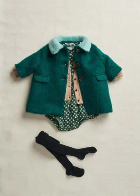 kids Caramel FLAMINGO BABY COAT - EMERALD GREEN