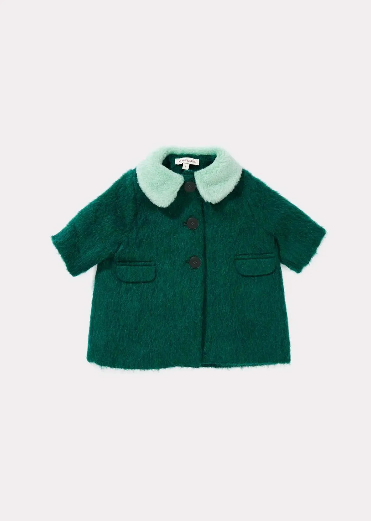 kids Caramel FLAMINGO BABY COAT - EMERALD GREEN