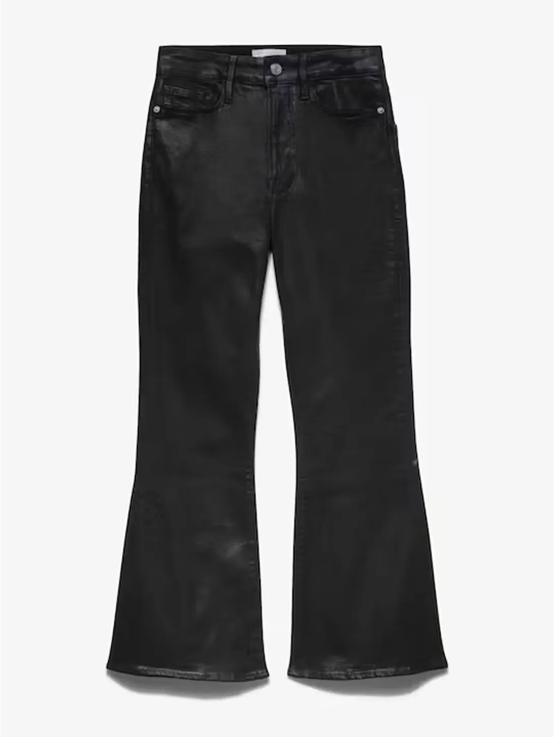 Le Crop Flare Jean - Noir Coated