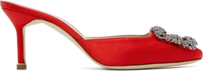 Manolo Blahnik Red Hangisimu Heels