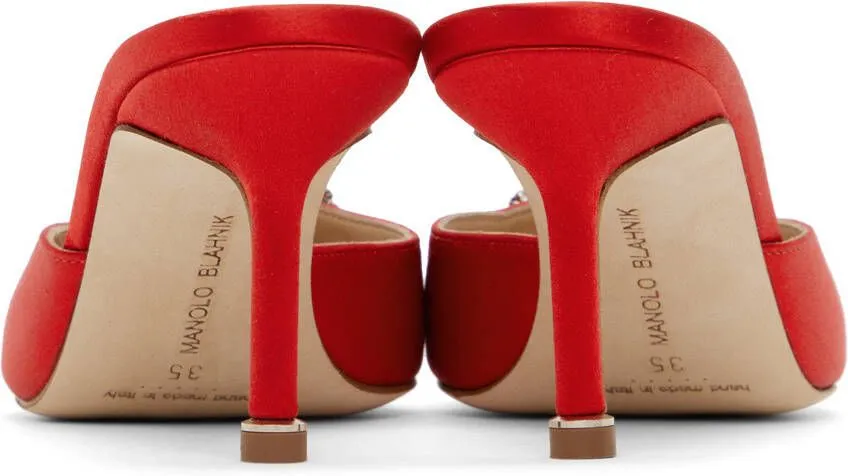 Manolo Blahnik Red Hangisimu Heels