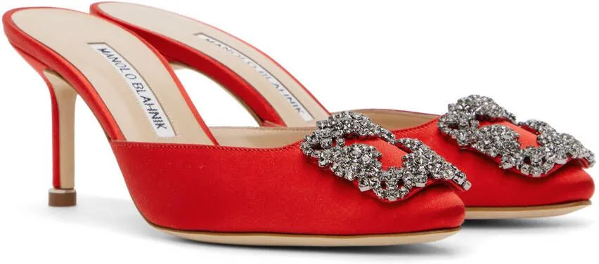 Manolo Blahnik Red Hangisimu Heels