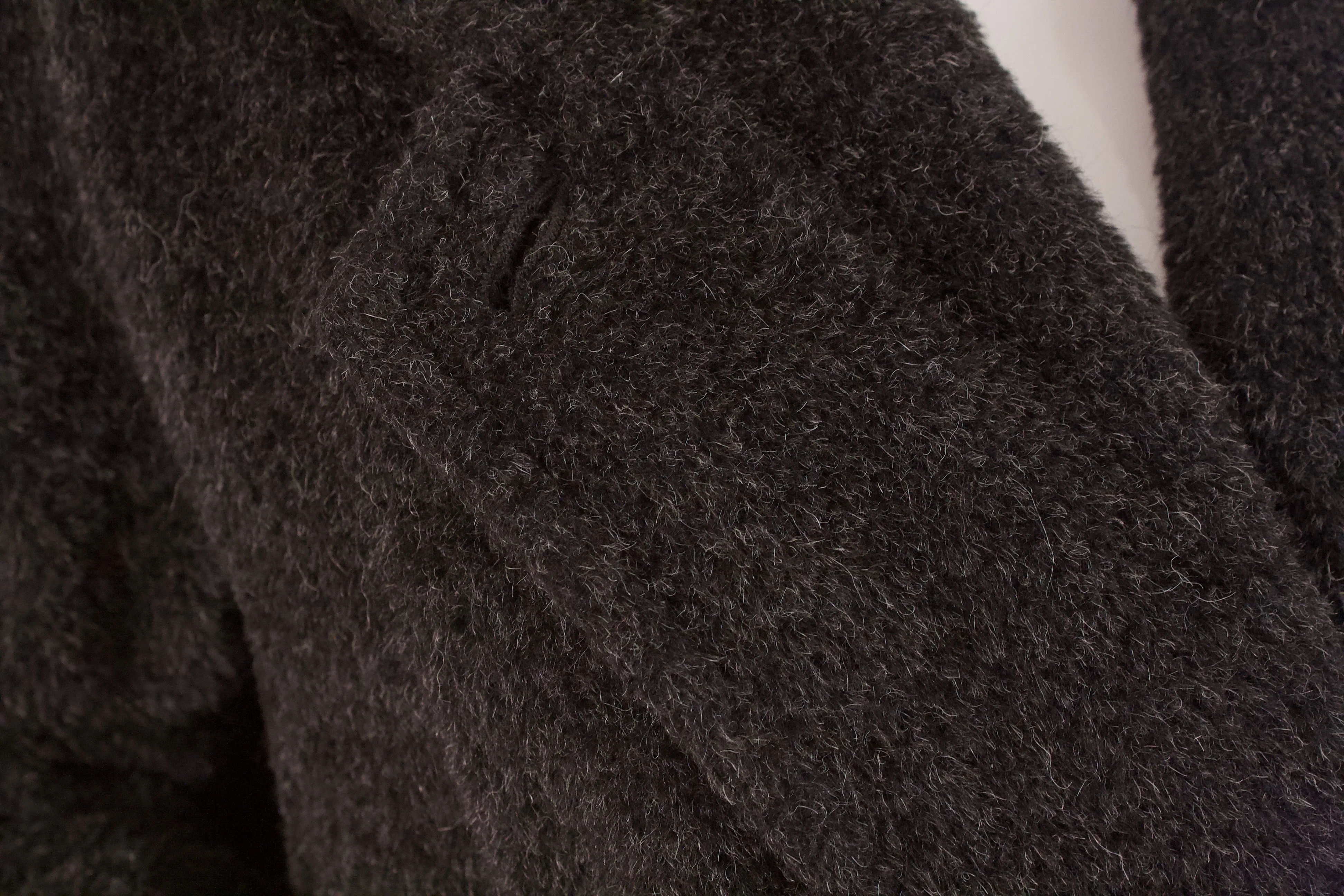 MAX MARA Charcoal Alpaca Teddy Bear Coat