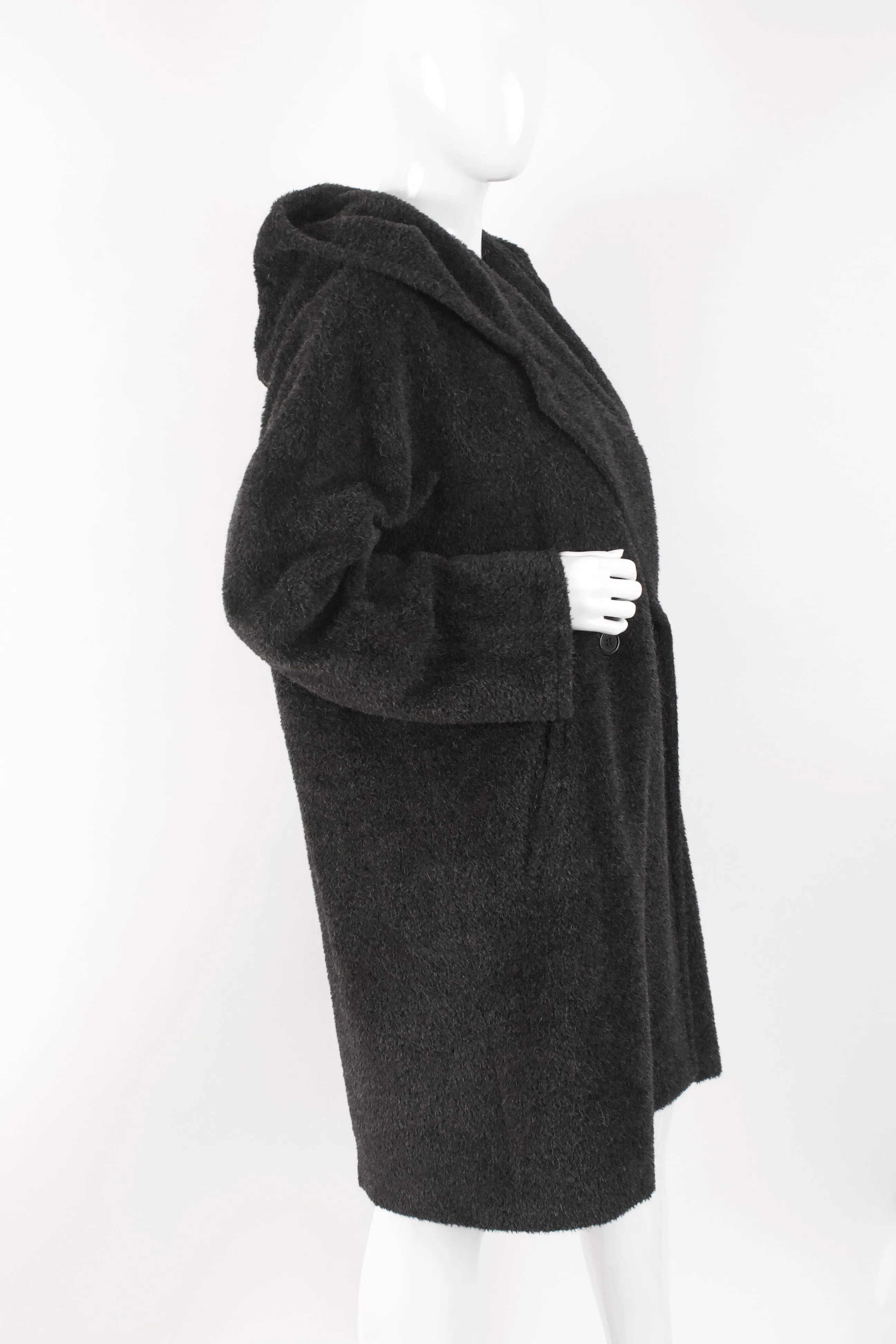 MAX MARA Charcoal Alpaca Teddy Bear Coat