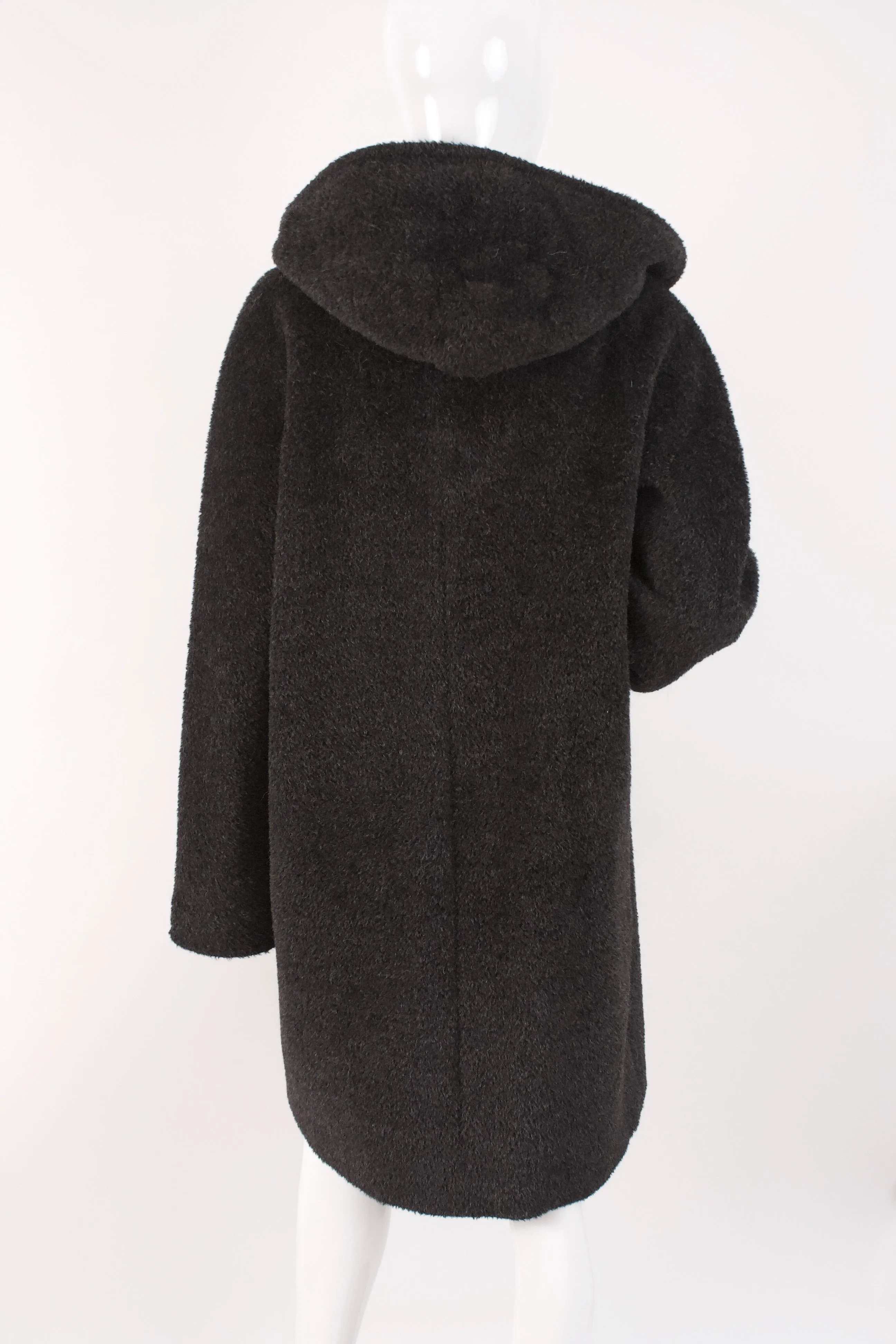 MAX MARA Charcoal Alpaca Teddy Bear Coat