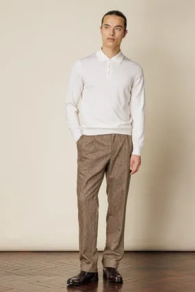 Milan Trouser - Brown and Camel Tweed