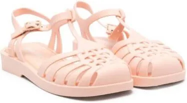 Mini Melissa Aranha caged-toe sandals Neutrals