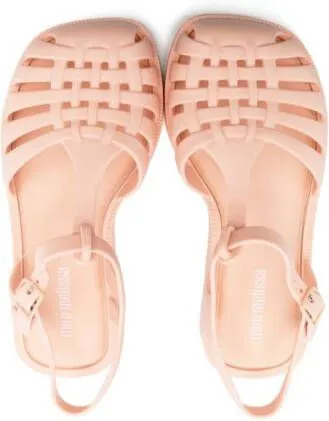 Mini Melissa Aranha caged-toe sandals Neutrals